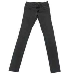 Forever 21 Womens Skinny Jeans Faded Black Low‎ Rise 24x32 Stretch
